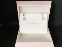 ブリリアント大粒ダイヤモンドczラウンドフックピアス【125】