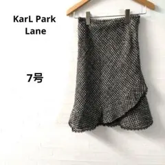 カールパークレーン フレアスカート ウール混7号