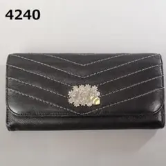 RU-4240 ４℃　長財布　レザー革　黒  20240122のサムネイル