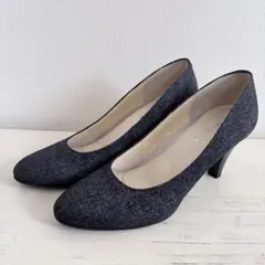【美品】アシックスRunwalkパンプス24cmダークネイビーのサムネイル