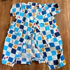 【美品・値下げ中】ミキハウス　ベビー甚平 ロンパース
