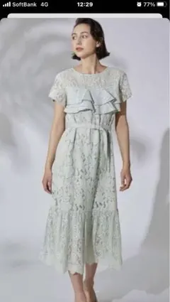 ♡グレースコンチネンタル♡総レース ロングワンピース　36 グリーン　卒業式