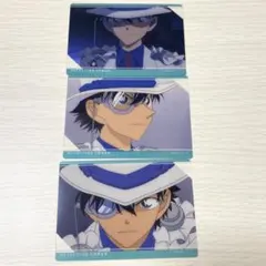 名探偵コナン　場面写トレーディングクリアカード　怪盗キッド　3枚セット