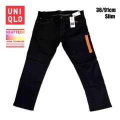 未使用 ユニクロ ヒートテック スリムフィット ジーンズ W36 91cm