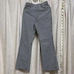ギンガムチェック　フレアパンツ
