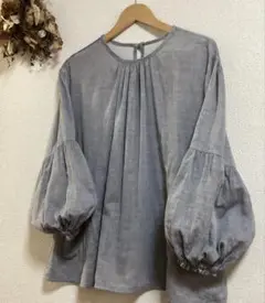 ＊肌に優しいCleanCottonダブルガーゼ/先染め/ブラウス/ハンドメイド＊のサムネイル