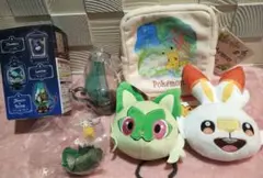 ポケモン ランタンジオラマ&ぬいぐるみポーチ等4点セット【287】