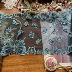 3m ラメ糸入りチュールレース **P5-1