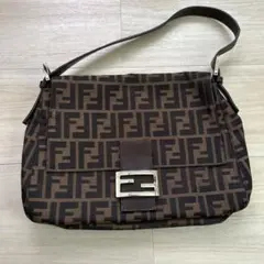 【美品】FENDI フェンディ ズッカ柄 マンマバケット ワンショルダー ロゴ