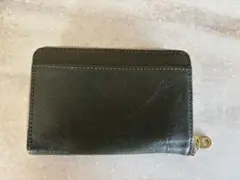 折りたたみ財布　チャック付き　グリーン