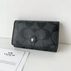 【COACH】コーチ　キーケース　鍵入れ　鍵ケース　5連　新品　ブラック　黒