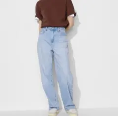 【UNIQLO】ワイドストレートジーンズ 32