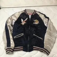 希少✨ヴィンテージ　ヒューストン リバーシブルスカジャン　ブルドッグ×エアボーン ヴィンテージ☆HOUSTON リバーシブルスカジャン ブルドッグ