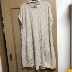 ドラッグストアーズ　fuーaiワンピースF水玉ベージュ