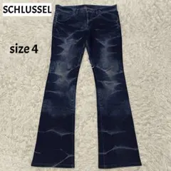 Y2K SCHLUSSEL ブリーチ フレア デニム