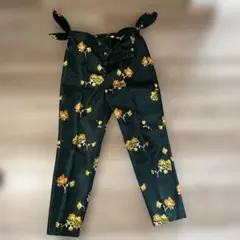 花柄ダークグリーンワイドパンツのサムネイル