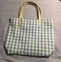 マザーバッグ　トートバッグ　チェック柄