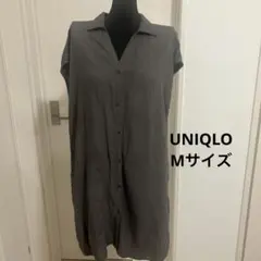 ユニクロ　ノースリーブボタン付きチュニック グレーのサムネイル