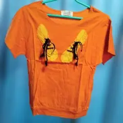 フ3。スニーカーの刺繍風Tシャツ。ひも付き傷んでます。のサムネイル