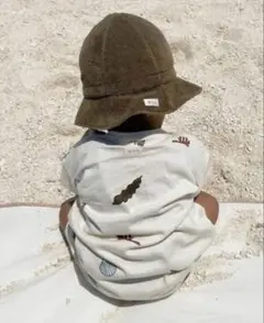 organic zoo olive terry sun hat 0-12m