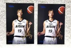 2枚　非売品 Bリーグ シーホース三河 西田優大 復刻ユニフォーム　ポストカード