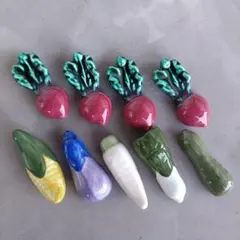 陶器製野菜・星型箸置きセット 10個
