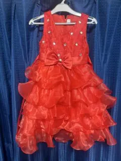 赤いフリルドレス 140cm~