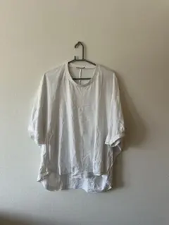 【美品】ZARA ホワイト 五分袖 カットソー