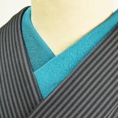 サービス品 洗える半衿 高級ちりめん化繊【無地】【濃浅葱】数量限定特価品です！