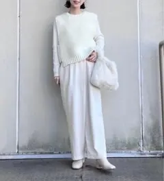 natural by clip》3ゲージガーターショートベスト　ホワイト