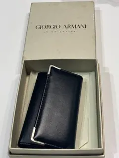 Giorgio Armani ブラックレザーキーケース 箱付き