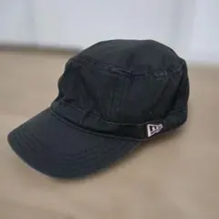 y2k00sニューエラNEW ERAサイド刺繍ロゴワークキャップ黒ブラック