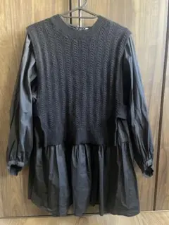 スナイデル ケーブルニットベストチュニック