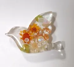 「1285」レジンヘアゴム　ポニーフック　ブローチ　マグネット