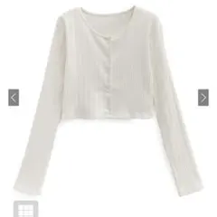 GRL クロップド丈リブカーディガン dk1367