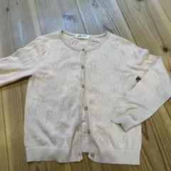 H&M 薄いピンク カーディガン　120