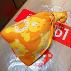 ケアベア　ニット　トートバッグ　オレンジ単品