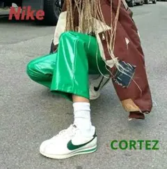 未使用☆Nike コルテッツ 本革スニーカー グリーンライン 完売品
