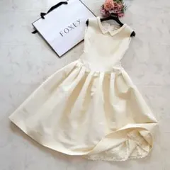 極美品✨定価14万 フォクシーデイジーリン 襟付きフレアドレスワンピース 白