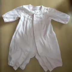 ピンク刺繍ロンパース 50-60cm