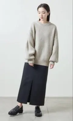 ＜MARW UNITED ARROWS＞アゼ クルーネック ニットプルオーバー