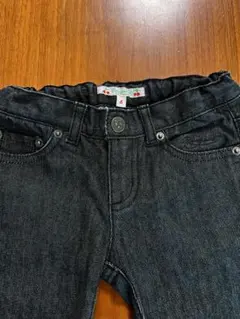 ブラックデニム ボンポワン BONPOINT ジーンズ チェリー刺繍