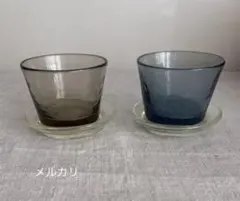 itidia グラス 2個セット オレンジ 黒 - メルカリ