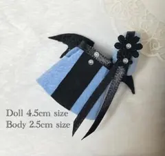 【502】ミニチュアドール服 赤ちゃん 悪魔 ブルー 黒 ハンドメイド