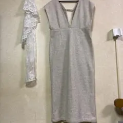 バブ　Ｂａb ウール　ライクリボン　グレー　ワンピース　M
