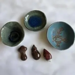 ハンドメイドの小皿　箸置きセットのサムネイル