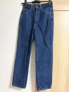 GUハイウエスト ストレートデニムパンツ