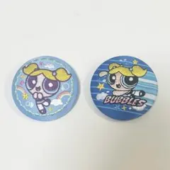 パワーパフガールズ　刺繍缶バッジ　バブルス