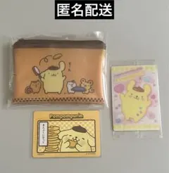 サンリオ　ポムポムプリン　フラットポーチ　ウエハース