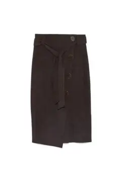 ZARA basic スウェード 巻き ラップ スカート size XS